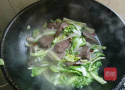 青菜烩鸭血的做法图解3