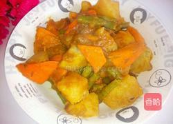 $为女王做道菜$南瓜土豆烩豆角的做法图解10