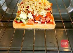 奥尔良鸡柳吐司披萨的做法图解10