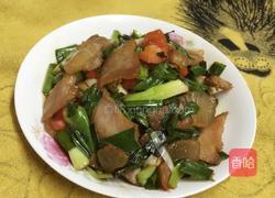 大蒜炒腊肉的做法图解10