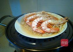 金针菇粉丝蒸虾的做法图解6