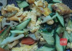 瓜片莲藕炒鸡蛋的做法图解6