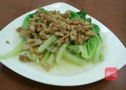 白灼生菜炒肉末的做法图解11