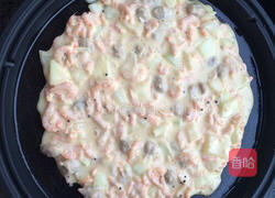 海虾蔬菜披萨饼的做法图解3