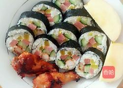 烤鸡紫菜卷的做法图解7