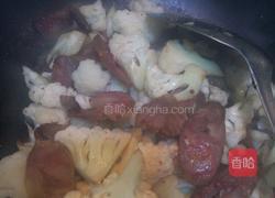 香肠炒花菜的做法图解8