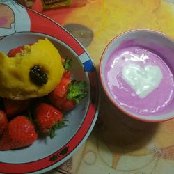 仙人掌果草莓酸奶的做法[图]