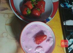 仙人掌果草莓酸奶的做法图解4