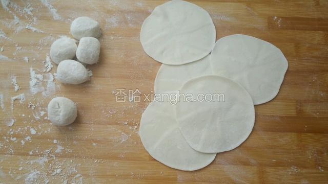 按扁，擀皮。