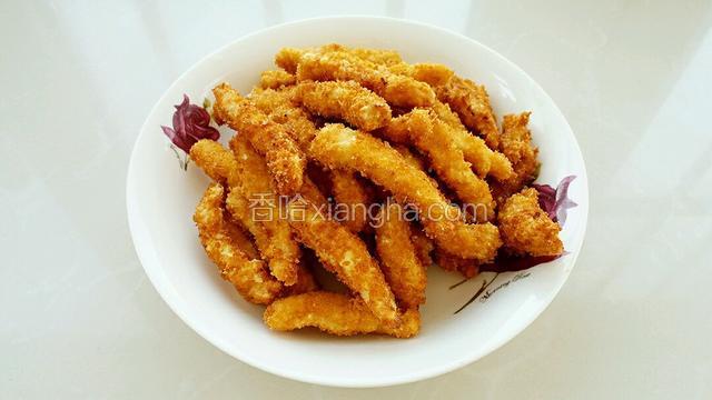 炸至鸡柳表面金黄色即可。