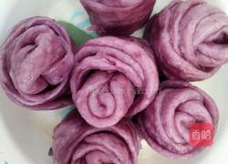 紫薯玫瑰花馒头的做法图解5