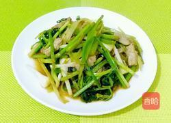 香芹蒜苗炒肉的做法图解5