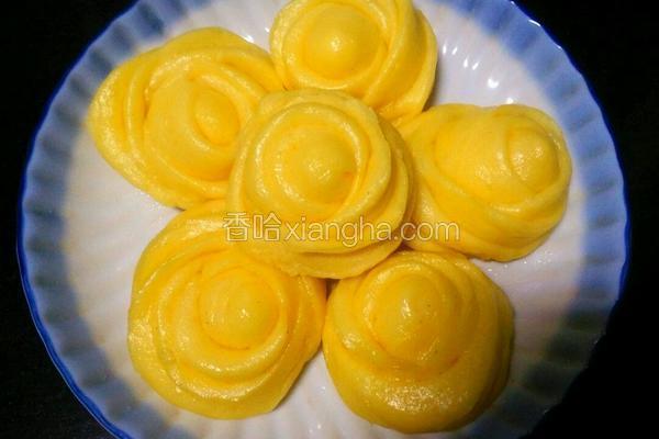 玫瑰花馒头（玉米味）
