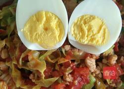 鸡蛋番茄肉沫拌面的做法图解13