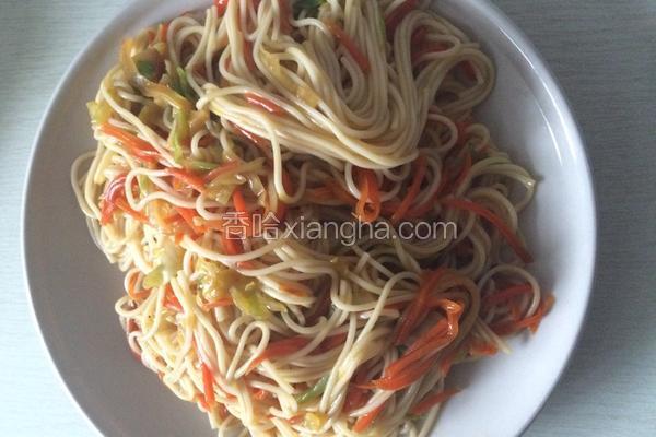 蒜香胡萝卜拌面