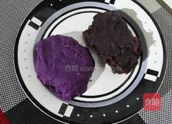 豆沙紫薯麻球的做法图解1