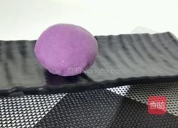 豆沙紫薯麻球的做法图解4