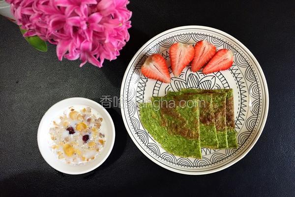 菠菜鸡蛋饼