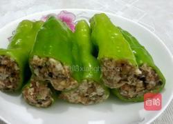 青椒酿肉的做法图解4