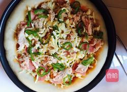 金枪鱼培根披萨的做法图解7