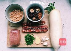 瑶柱腊肠瘦肉香菇萝卜饭的做法图解1