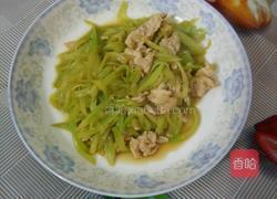 肉片炒莴笋的做法图解5