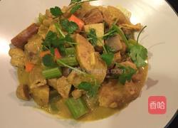 印度咖喱椰汁香芋土豆焖猪肉的做法图解6