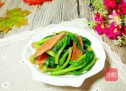 菠菜香肠小炒的做法图解6