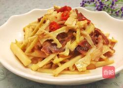 雷笋炒腊肉的做法图解10
