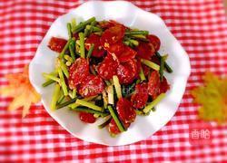蒜苔炒腊肠的做法图解7