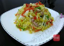 包菜炒肉丝的做法图解8