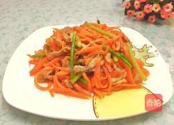 胡萝卜炒肉的做法图解9