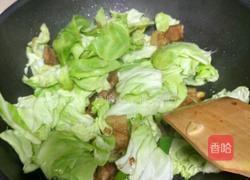 手撕包菜炒肉片的做法图解6