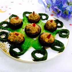 油菜酿香菇的做法[图]