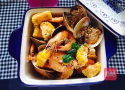 蒜蓉黄油海鲜的做法图解9