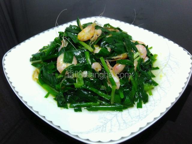 韭菜炒小米虾