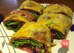 火龙果皮火腿卷的做法图解8