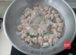 小白菜丸子汤的做法图解4