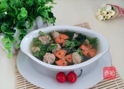 小白菜丸子汤的做法图解6