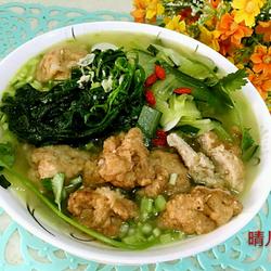 酥肉黄瓜芨菜汤的做法[图]