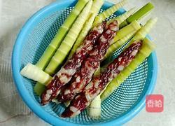 野笋炒腊肠的做法图解1