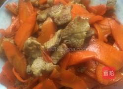 红萝卜炒肉片的做法图解6