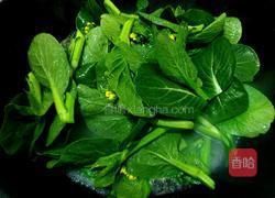 肉粒炒菜心的做法图解4