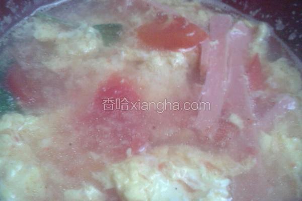 西红柿火腿蛋汤
