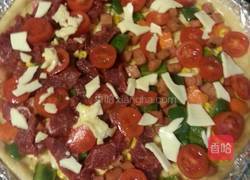 双拼牛肉奶酪芝士披萨的做法图解7