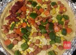 双拼牛肉奶酪芝士披萨的做法图解16