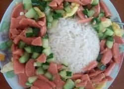 爽口火腿蛋盖饭