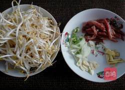 肉丝炒豆芽的做法图解1
