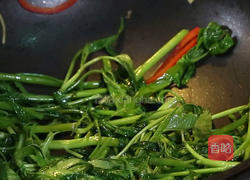 椒丝腐乳空心菜的做法图解3