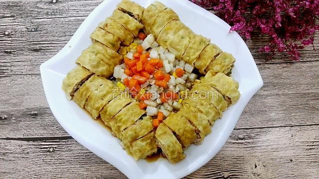 豆皮包肉